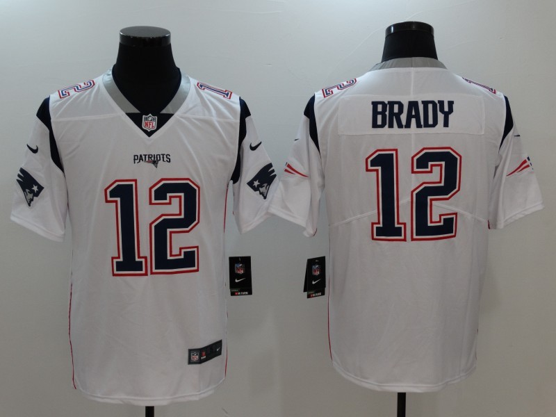 Men's Tom Brady #12 New England Patriots Jersey White
